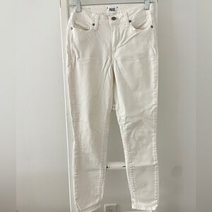 PAIGE Women's White Skinny Jeans
